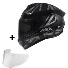 Imagem de Capacete Axxis Draken UK Brilho Black/Grey Com Viseira extra Fumê - AS