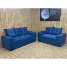 Imagem de Sofá 2 e 3 Lugares Azul 910 Porto