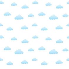 Imagem de Papel de Parede Infantil Nuvens 2,70x0,57m