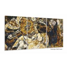 Imagem de Quadro Decorativo Abstrato ladrilho 120x60 3 peças sala