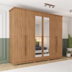 Imagem de Guarda-roupa 6 Portas 6 Gavetas com Espelho Leblon Marrom