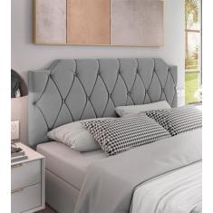 Imagem de Cabeceira Kelly Suede Estofada Para Cama Box Queen 160X54cm Várias Cor