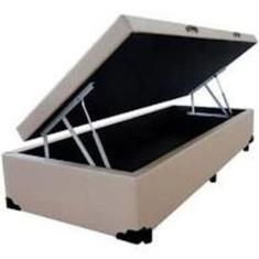 Imagem de Base Box Baú Solteiro Corino Bege - 88x188x35