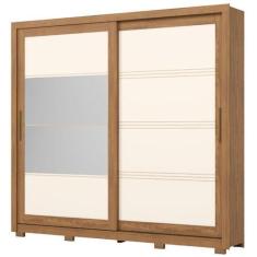 Imagem de Guarda Roupa/Roupeiro Henn Medelin De22 2 Portas Deslizantes 4 Gavetas Com Espelho 230x250x51cm