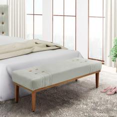 Imagem de Recamier Gênova Veludo Prata 90 cm