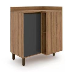 Imagem de Balcão de Cozinha com Tampo Confort 1 PT Cinamomo e Grafite