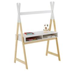 Imagem de Mesa Infantil Escrivaninha Madeira Montessoriana Cabana 2 Nichos Simi