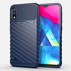 Imagem de Capa para Samsung Galaxy M10, capa de material de fibra de carbono, suave antiderrapante, macia, anti-impressões digitais, capa totalmente protetora para Samsung Galaxy M10