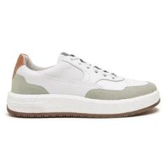 Imagem de Tênis De Couro Democrata Masculino Denim Drake Pulse 600101, Branco, B