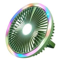 Imagem de Ventilador Com Luz Portátil Recarregável Mini Led Colorida - SHOP ALTE