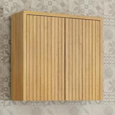 Imagem de Armário Aéreo para Cozinha 80cm 2 Portas Ripado Torino - Valdemóveis