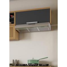 Imagem de Armário Aéreo Horizontal de Cozinha 80cm 1 Porta 100% Mdf New Porto Fr