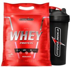 Imagem de Nutri Whey 907g Refil + Coqueteleira Preta Integralmedica, Baunilha