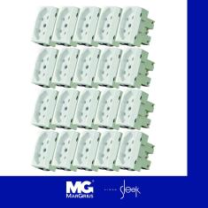 Imagem de Modulo Tomada Alto Brilho 2P+T 10A Sleek  Margirius Kit Com 20