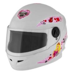 Imagem de Capacete Moto Fechado Infantil Criança Feminino Mixs Start Selfie Para