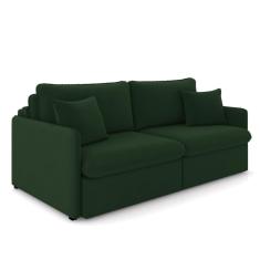 Imagem de Sofá Retrátil Reclinável 3 Lugares 194cm Maili Veludo Verde K01 - D`Rossi