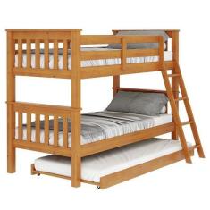 Imagem de Treliche Solteiro Juvenil com Escada Móvel Joy P05 Mel Acetinado - Mpo