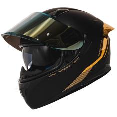 Imagem de Capacete de motocicleta hax Obsidian Full Face Dual Visor xl
