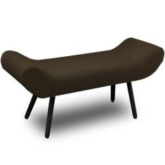 Imagem de Recamier Áustria 120 CM Suede Marrom - D A Decor