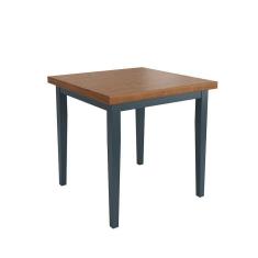 Imagem de Mesa Colors Em Madeira Maciça Quadrada 4 Lugares - 80 X 80cm Azul Petróleo