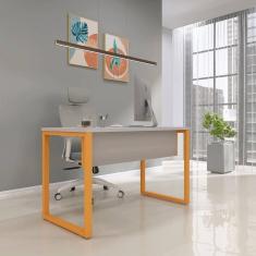Imagem de Mesa Madeira 120 X 60 M120/60p25tub Cinza/Laranja