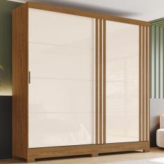 Imagem de Guarda-roupa Solteiro 2 Portas 3 Gavetas Nature/off White B352 - Briz