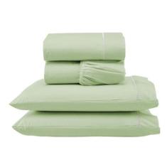 Imagem de Jogo De Cama Kit Lençol Casal Padrão 4Pçs Hotel Cama Box - Seven Enxov