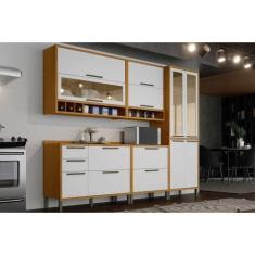Imagem de Cozinha Modulada Completa Syrah 5 Peças (2Aéreos+2Balcões+1Paneleiro) 