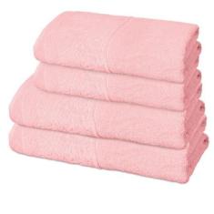 Imagem de Kit Jogo de Toalhas Dohler 4 Peças Banho e Rosto Confort 500 g/m² 100%