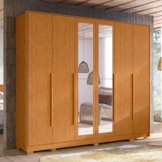 Imagem de Guarda Roupa Casal com Espelho 6 Portas 6 Gavetas Fascínio Albatroz Móveis Cinamomo