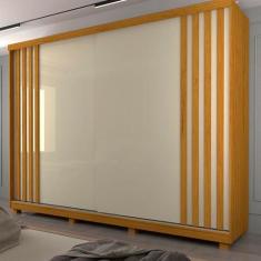 Imagem de Guarda Roupa Ares Ripado Naturale Off White - Gelius