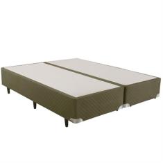 Imagem de Base Cama Box Herval Imperatore Suede Verde Queen 158X198X39