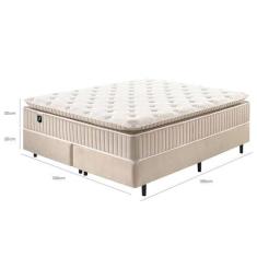 Imagem de Base Box Somiê Casal 138x188cm Eleganza Bege
