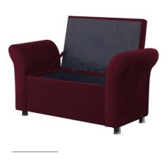 Imagem de Recamier Calçadeira Bau Egeo 150 X 51 Suede Vinho - Dominc Decor