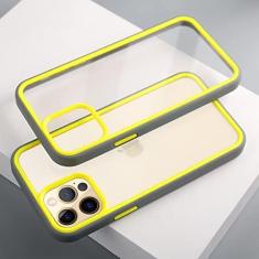 Imagem de Capa transparente de luxo dupla cor para iPhone 13 12 11 Mini Pro Max 7 8 Plus XS X XR SE2020 Capa de armadura à prova de choque de silicone macio, cinza, para iPhone 11 Pro