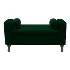 Imagem de Recamier Baú Félix 160cm Suede Verde - Dominic Decor