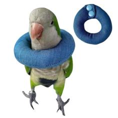 Imagem de Coleira de pescoço de papagaio para animais de estimação, anti-mordida, penas, cura de penas, capa protetora de pescoço para pássaros, cor aleatória (2GG)