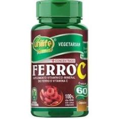 Imagem de Ferro + Vitamina C - 60 Cápsulas 500mg - Unilife