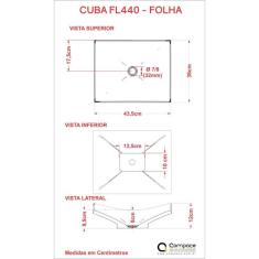 Imagem de Bancada para Banheiro 80cm com Cuba Folha F44 e Prateleira 805w Metrópole Compace  Onix