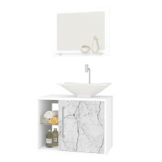 Imagem de Gabinete Para Banheiro Com Cuba E Espelheira Baden Bechara /Carrara