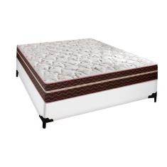 Imagem de Cama Box Branca Casal Molas Superlastic Berlim Probel