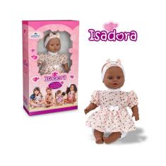 Imagem de Boneca Isadora Negra Bebê com Tiara Brinquedo Menina