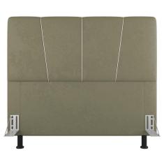 Imagem de Cabeceira Cama Box Casal Amber 140cm Estofada Sintético Bege - Abmaza