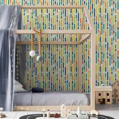 Imagem de Papel de Parede Adesivo Geométrico Colorido N05236 Rolo de 0,58x3,00m