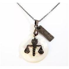 Imagem de Colar Cordão Gargantilha Serviço Social Com Placa Grafite