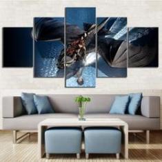Imagem de Quadro Decorativo Filme como treinar o seu dragao2 5 peças