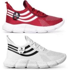 Imagem de Kit 2 Tênis Masculino Treino Academia Caminhada Corrida-Masculino