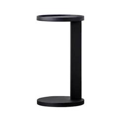 Imagem de Mesas de canto em forma de C, mesa lateral de metal para sofá e cama, mesa lateral de sofá de sofá, mesa de café redonda mesa de lanche ao lado da mesa para sala de estar varanda quarto mesas laterais de escritório quarto (cor: