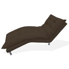 Imagem de Recamier Divã Estofada Psicologia Consultório Clínica Diva Suede Marrom - LM DECOR