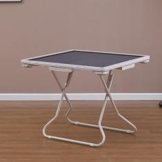 Imagem de Mesa de Mahjong, mesa de Mahjong dobrável para 4 jogadores para Majiang, pôquer blackjack, mesa de dominó de jogo de tabuleiro portátil com porta-copos e bandejas de chips, cinza, cinza